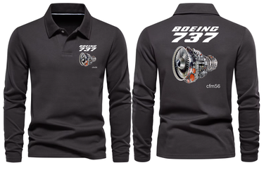 BOEING CFM 56 LONG SLEEVE POLO